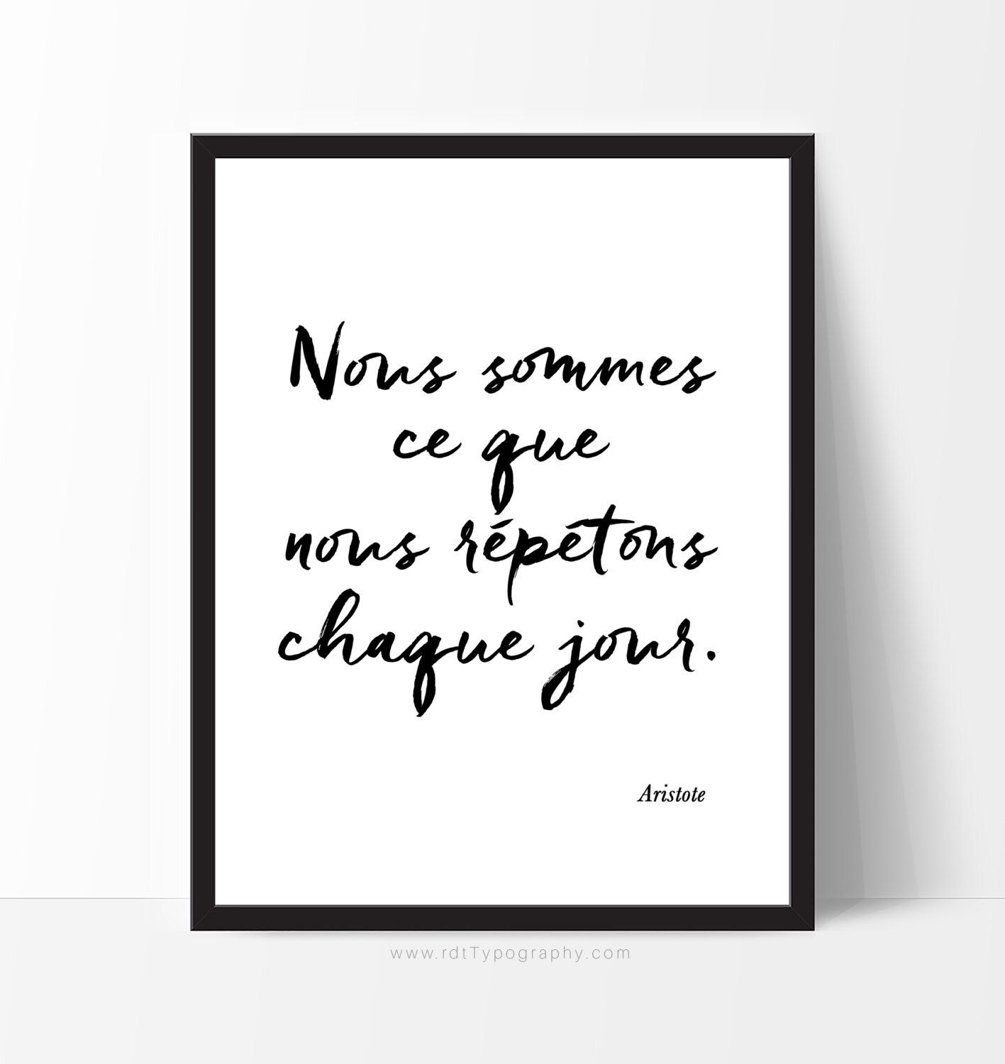 Citation Inspirante Cadre French Quote French Print French