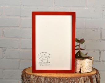 8x12 Picture Frame in Peewee Style with Vintage Red Dye Finish - IN STOCK Same Day Shipping - Handmade Classic 8 x 12 Frame