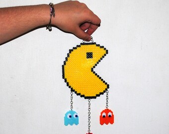 Perler Bead Pac-man Dream Catcher