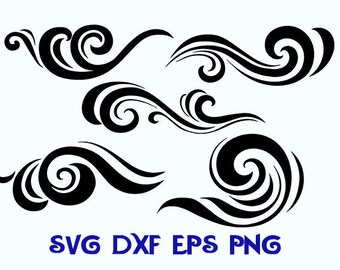 waves svg, waves dxf, water svg, ornament svg, silhouettes svg, sea svg, sea dxf, waves clipart, svg, waves silhouettes, svg shirts, dxf