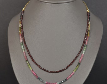 Necklace tourmaline and Garnet