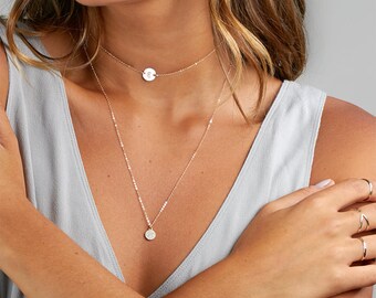 Initial Choker Necklace, Gold Name Choker, Simple Choker Gold, Chain Choker, Personalized Initial Necklace, BLUSHESANDGOLD