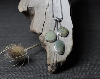 Waterfall Pendant with bezel set stones