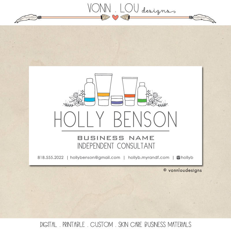 printable skin care business cards mommy calling cards
