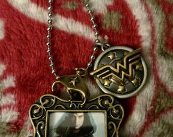 Wonder Woman 2 sided locket necklace