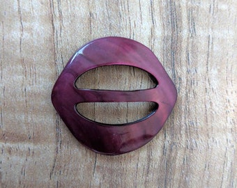 Vintage 30s/40s Dark Purple Art Deco Belt Buckle