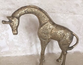Vintage Brass Giraffe