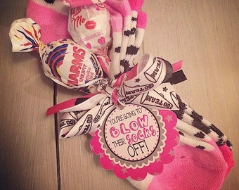 Dance Team Gifts, Good Luck Favor Tags- PDF file Instant Download, Blow Their Socks Off
