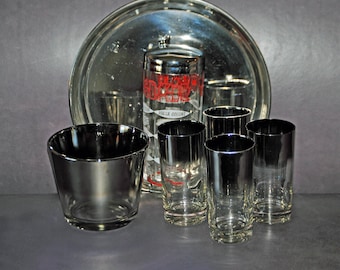 Vintage SILVER FADE Barware Set