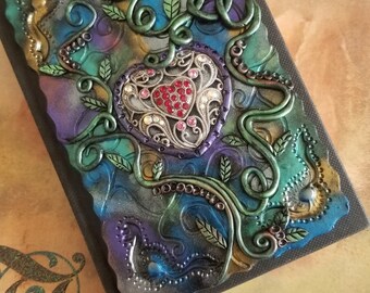 Silverglow - personalized journal, polymer journal, diary, custom journal, personalized sketchbook, custom sketchbook, custom photo album