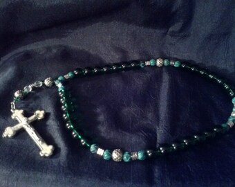 Anglican Rosary with Malachite beads