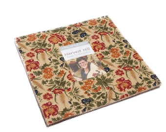 Moda HARVEST HILL Layer Cake 9550LC 10" x 10" Quilt Fabric Squares By Kansas Troubles Quilters