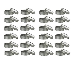 24 pcs 1/2 oz Tin Containers with Clear Top
