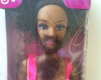 The Original Shave and Play Barbie, adult gag coworker gift sweater weird ugly funny party idea novelty present him her white elephant prank
