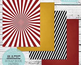 Vintage Magic Scrapbook Papers - INSTANT DOWNLOAD