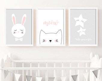 Nursery prints set of 3
