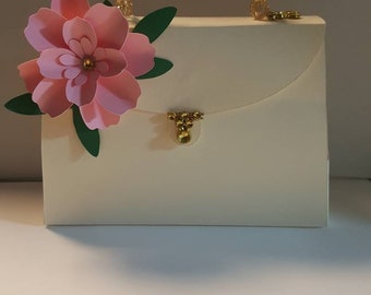 10 Pc Bridal shower, Sweet sixteen, Baby shower, party paper purse favor box.