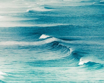 nautical decor waves photography ocean 8x10 24x36 fine art photography beach coastal prints teal waves water photography large scale aqua