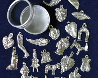 Seven Dollar Small Watchmakers Tin of 10 Mexican Milagros SHIPPING INCLUDED