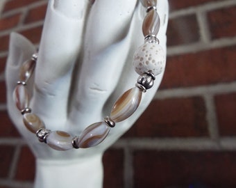 Seashell and Lava Diffuser Bracelet