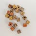 Square printed bead 8mm set of 20