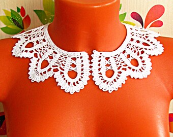 Воротничок крючком круглый Crochet collar