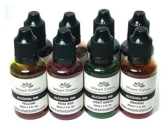 Alcohol Ink Set - Professional 30 ml 8 Colors Set for Artists and Artisans, Best price on the net!