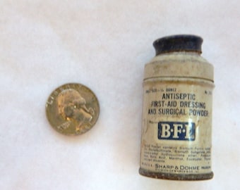 Vintage B.F.I. Antiseptic First-Aid Small Old Can Very Rare SHARP & DOHME NICE