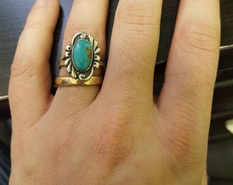 Bell trading post turquoise ring