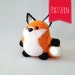 Orange Fox Crocheted Plush - Portly Pal Fox - PDF Pattern - Instant Download