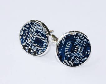 Recycled Circuit Board Cuff Links