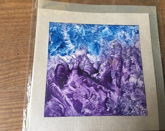 Purple mountains - Encaustic Postcard 3