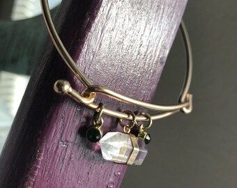 modern natural stone bangle