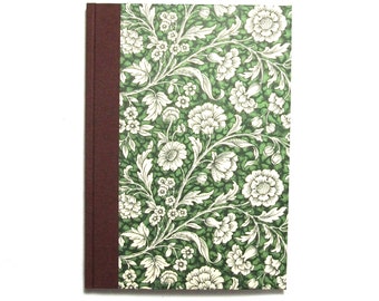 Large Address Book, floral green brown, A5 phone book, telephone directory book, gift for mom and dad, birthday gift idea for mom