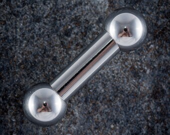 6mm (2g) 316L chirurgica in acciaio bilanciere dritto con le palle