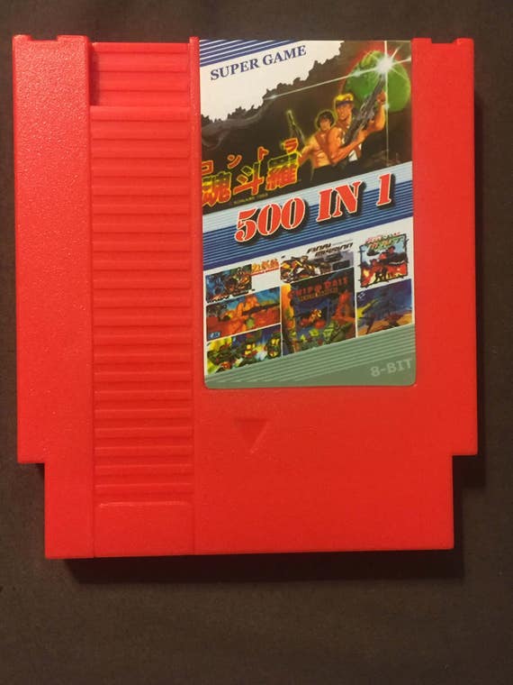 Super Games 500 in 1 Multi-Cart Nintendo NES Game Cartridge. 8