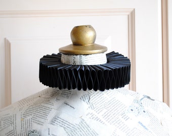 Black Elizabethan Ruff,Gothic Elizabethan Collar,Renaissance Costume-Custom-Made to Order