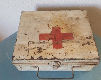 Vintage metal First Aid kit