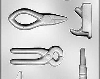Handyman tools mold, Carpenter tool mold, hammer, wrench, plilers chocolate, mint candy or soap mold