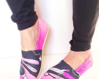 Custom hairstylist TOMS - hair salon gift - hairdresser gift - hairstylist shoes - beauty school gift - hair school gift - stylist gift