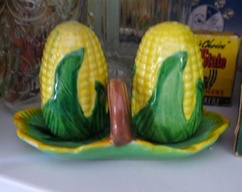 Salt and Pepper Shakers with tray