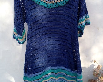 Crochet dress coachella festival bohemian style handmade