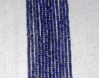 Tanzanite, Tanzanite Rondelle, AA, 3.5 mm, Faceted Rondelle, Semi Precious, Gemstone Rondelle, Tanzanite Bead, Half Strand, AdrianasBeads