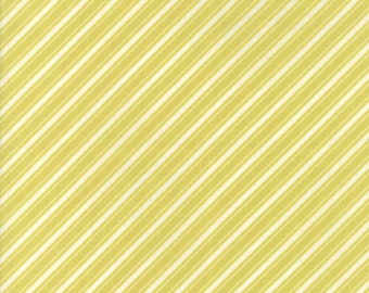 Ella and Ollie - Ticking Stripe in Apple Green : sku 20306-25 cotton quilting fabric by Fig Tree and Co. for Moda Fabrics