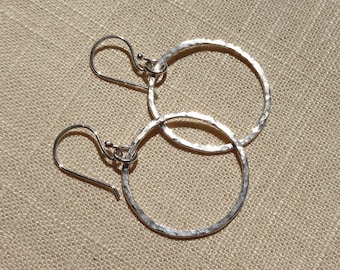 Medium Sterling Silver Hoop Earrings