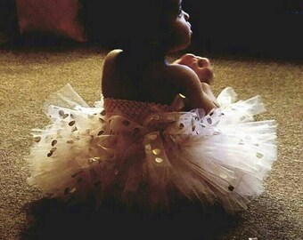 Pink polka-dots tutu dress