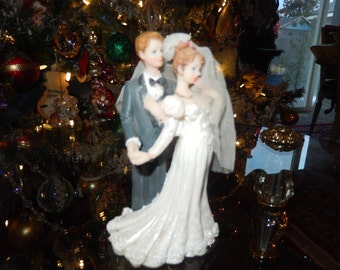 BRIDE and GROOM CAKE Topper