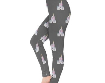 Cinderella Castle Leggings // Disney Leggings // Castle Leggings // Run Disney leggings