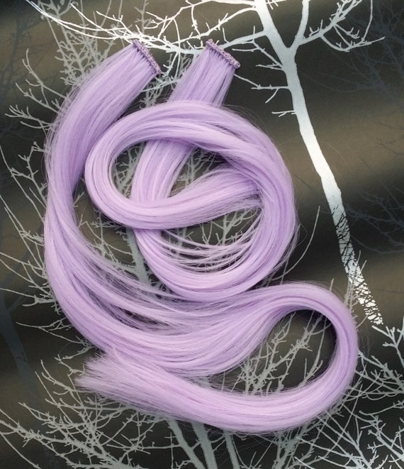 Lilac Clip in Hair Extension up to 25 Inches Long Hand Wefted