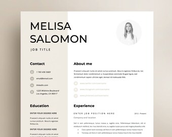Resume Template | CV Template | Resume | CV design | Teacher resume | Curriculum Vitae | CV Instant download Resume | Resume Templates | cv